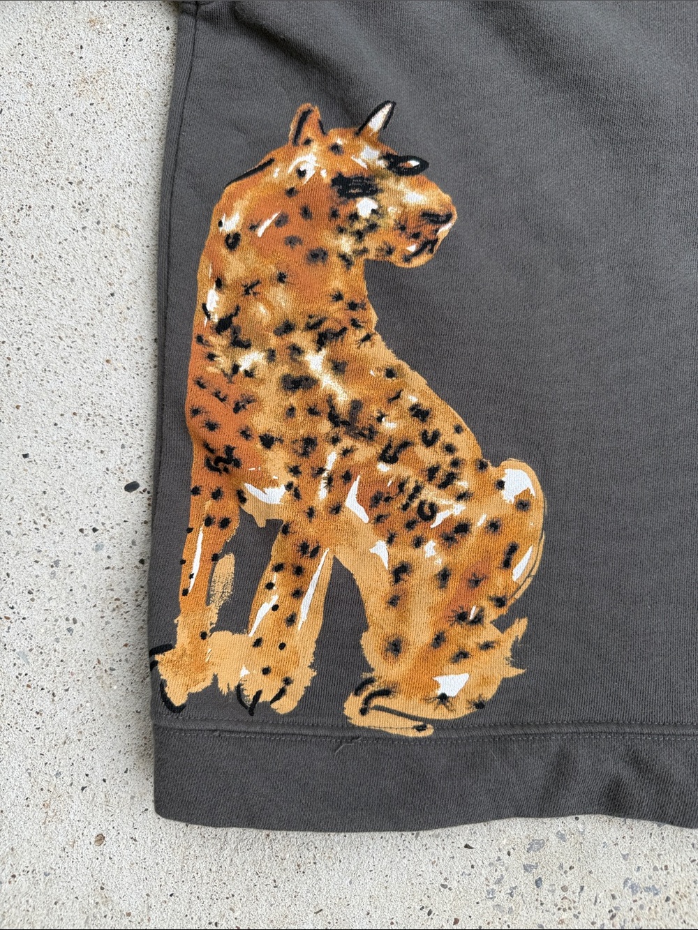 By Anthropologie LouLou Avenue Cheetah Graphic Sweatshirt Size Medium - Picture 8 of 12